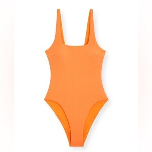 ONIA Rafaela Ribbed One-piece Swimsuit In Sunburst